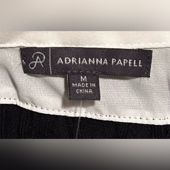 NWOT - Adrianna Papell Twofer Cable Knit Long Sleeve Top - Picture 5 of 6